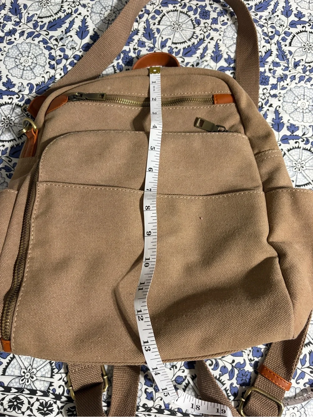 NWOT Antik Kraft backpack satchel bag purse neutral canvas versatile